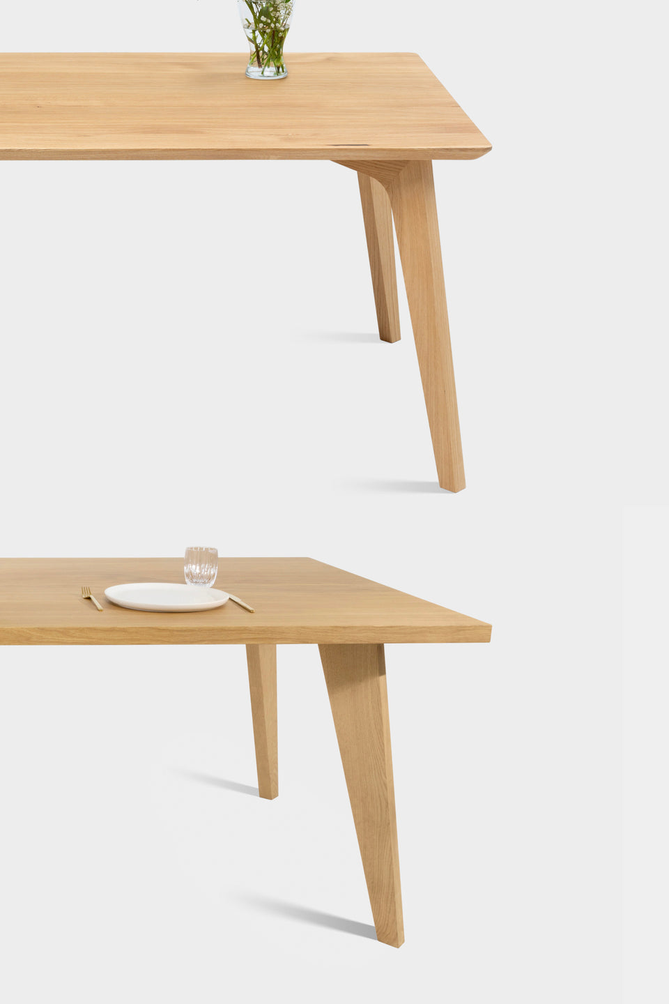 Charakteristische Bein-Designs: Wählen Sie zwischen gebogenen oder geraden Profilen.