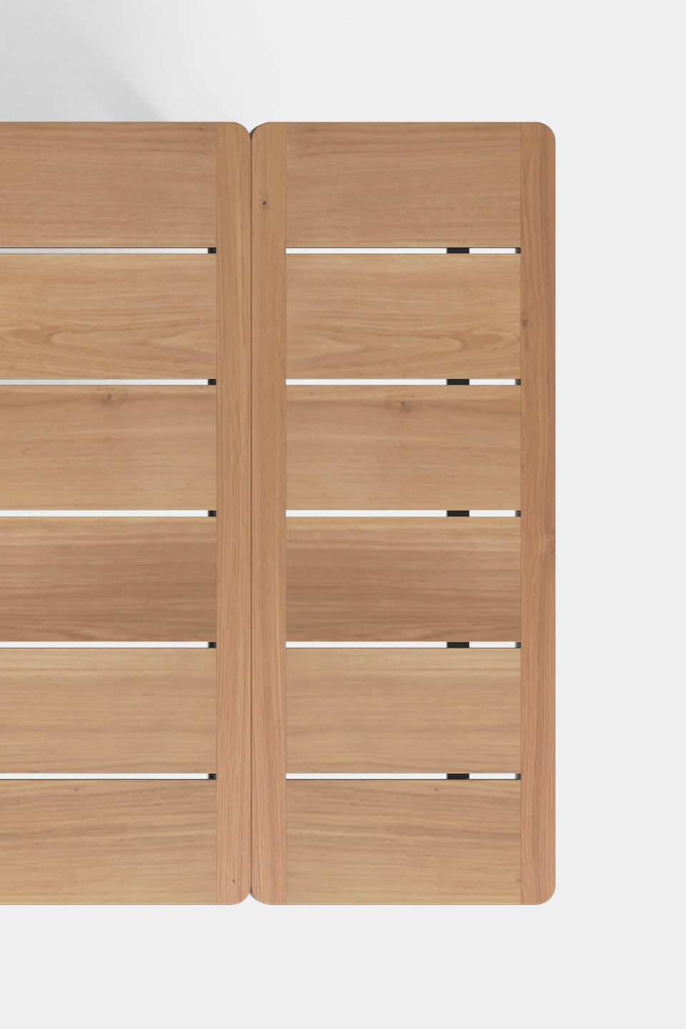 Schiebe-Erweiterungen mit optischem Kontrast bei größeren Tischen.