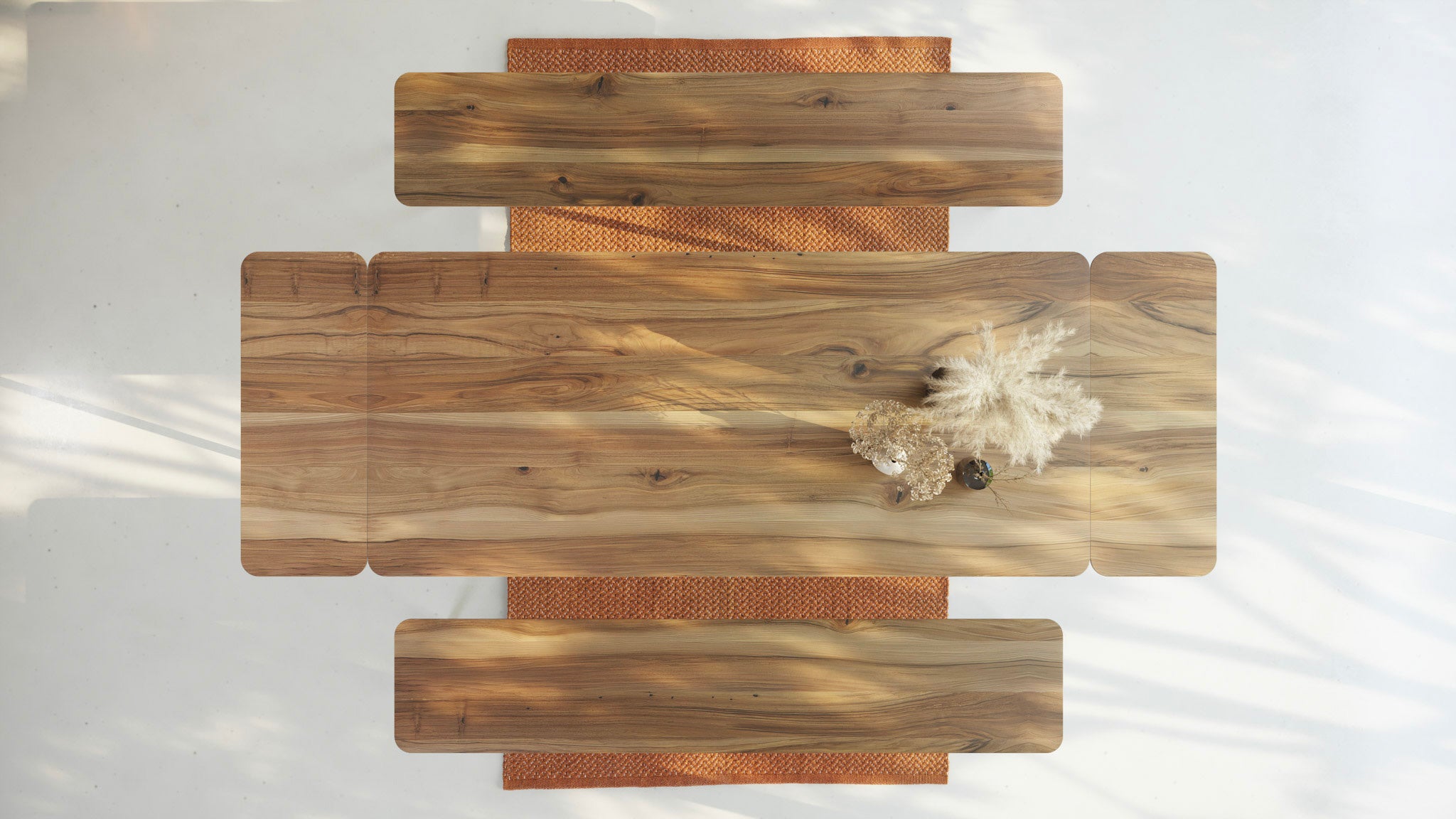 MARTA | Ausziehbarer Esstisch aus Nussbaum