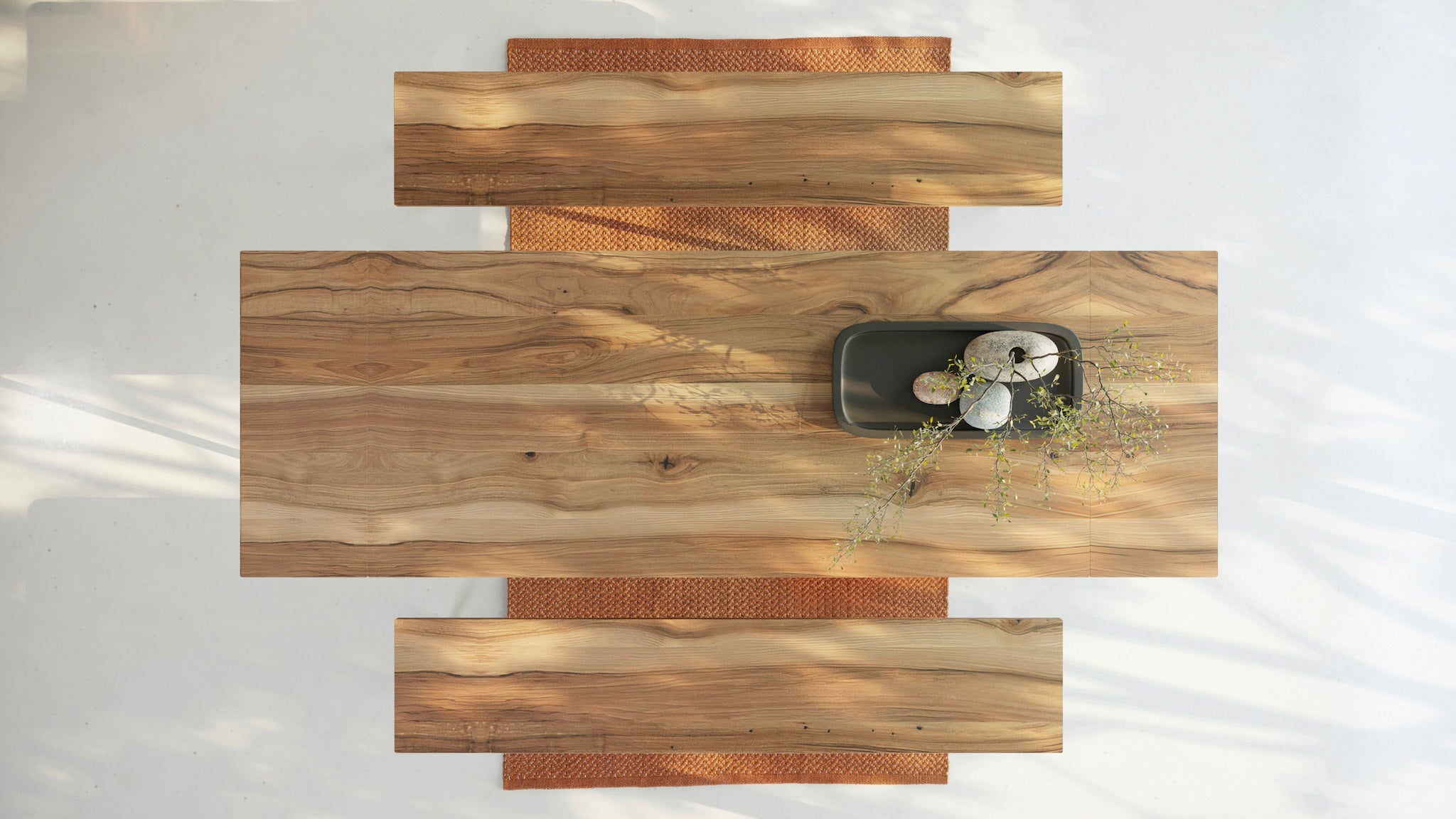 MARTA | Ausziehbarer Esstisch aus Nussbaum