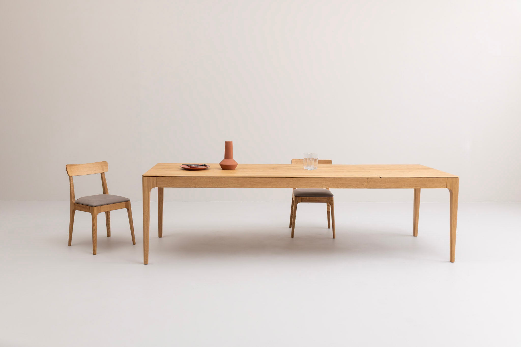 CAROLINA | Ausziehbarer Esstisch aus Eiche